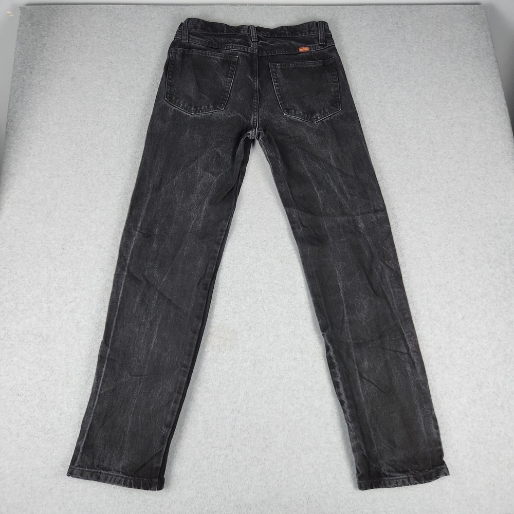 Rustler Jeans Mens 32x32 Black Denim Cotton Zip Fly Regular Fit Straight Leg